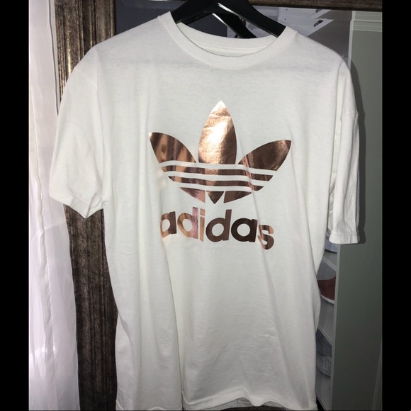 adidas rose gold t shirt